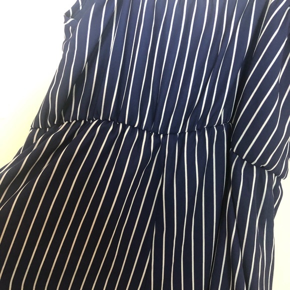 REVOLVE Rise of Dawn Stripped Blue Ruffle Romper - Picture 8 of 14